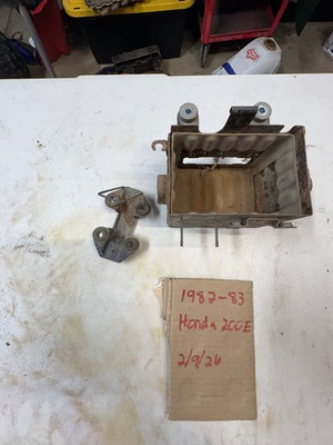 #ad 1982 Honda 200e battery box with hold down strap $100.00