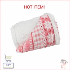 Lavish Home Reversible Fleece Blanket - 50x60-Inch Machine-Washable Sherpa Throw