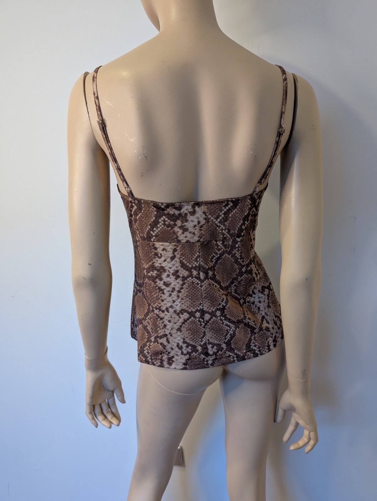 Zimmermann Cami Top Snakeskin Python Print V-Neck… - image 5