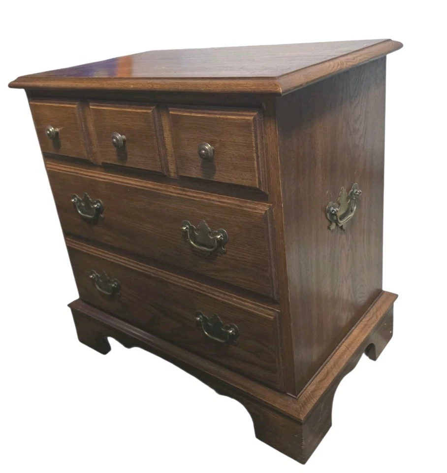 Pennsylvania House Oak Bedside Chest Drawers Nightstand Bedroom Furniture - Image 2 of 4