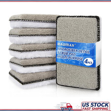 Microfiber Applicator Pad 4 Pack 5x4 Inch Detailing Sponge Car Interior Leathe Microfiber Applicator Pad 4 Pack 5x4 Inch Detailing Sponge Car Interior Leathe