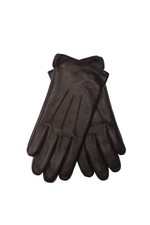 EEM men's leather gloves, soft Italian leather, fleece lining XX-Large Black