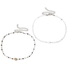  Collane girocollo con perline, 2 pezzi, collane di conchiglie, collane