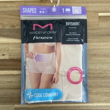 Maidenform Women's Boyshort Size XL Nude Flexees NEW Cool Comfort