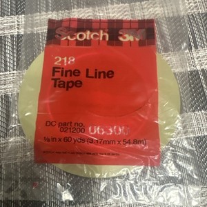 3M Scotch 218 Fine Line Tape 1/8” 60 Yards Green  06300 3 Total New
