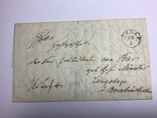 Rara posta (nobiltà) da Celle a Gut Langelage a nobile famiglia "di Bar" 1848