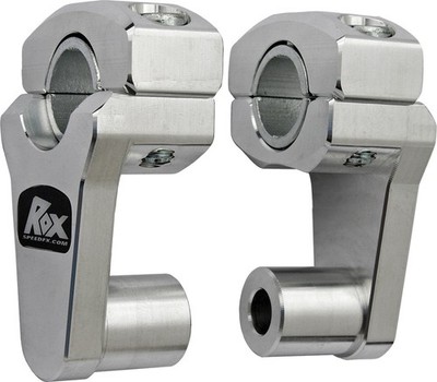 Pivoting Risers 2in. for 7/8in Handlebars Natural Aluminum 1R-P2SSN