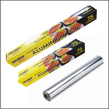 ALU WRAP Extra Strong Aluminium Foil Roll 300/450mm x 75m Catering Kitchen Foil