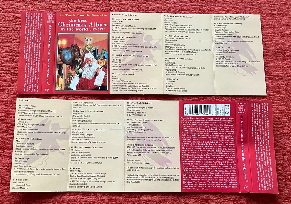 VARIOUS - DOUBLE CASSETTE TAPE - THE BEST CHRISTMAS ALBUM IN THE WORLD...EVER! - Image 4 of 4