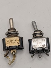 Vintage Toggle Switches 2 Position. Onon And On Off