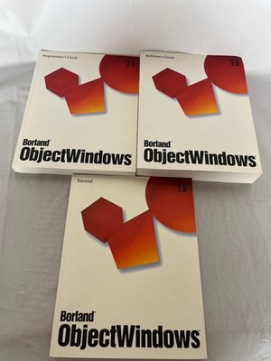 Borland ObjectWindows 2.5 Manuals Guide Set Programmer Reference Tutorial Books