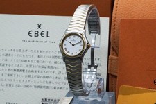 *Quasi come nuovo/scatola e carta* orologio al quarzo EBEL CLASSIC WAVE 1057901 18K quadrante romano