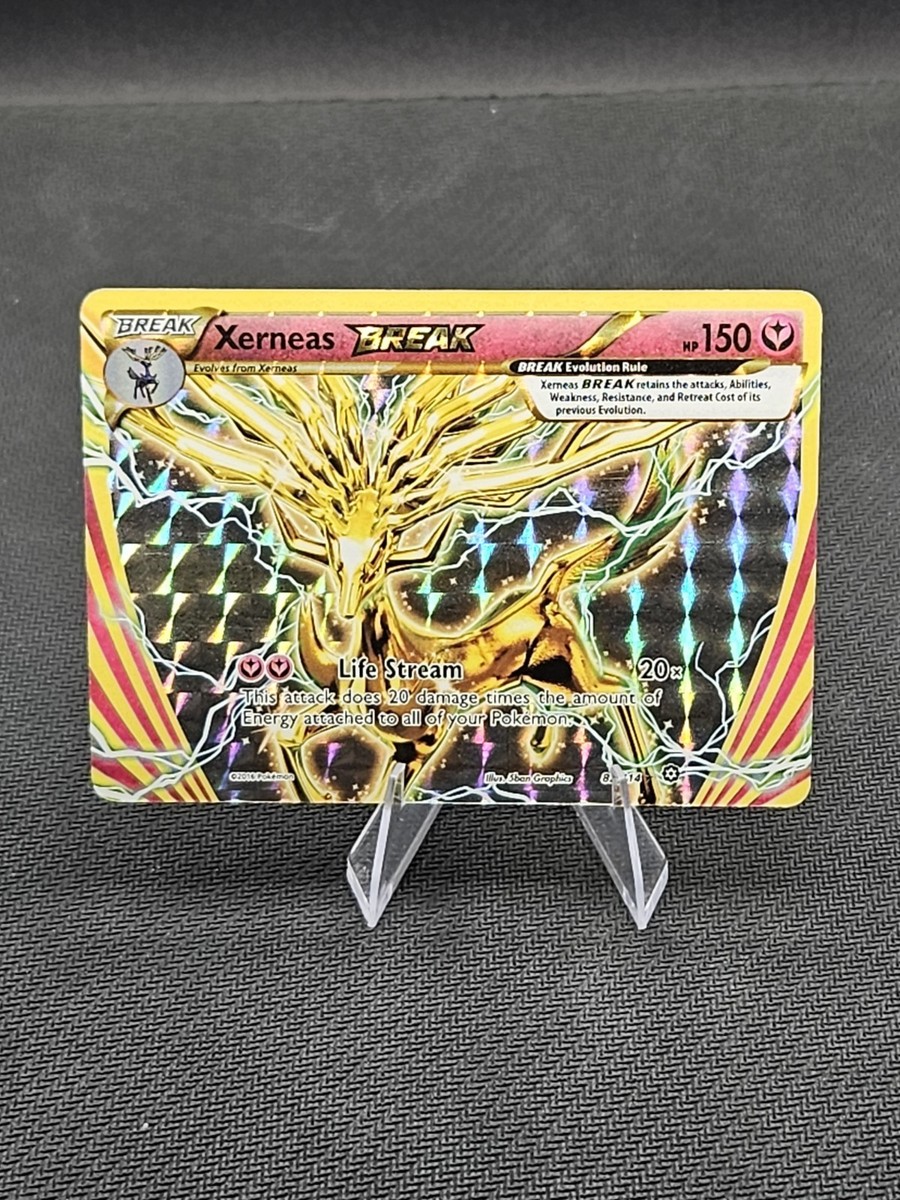 xerneas break pokemon card POKEMON 2016 XY Steam Siege XERNEAS Break #82 PSA 8 RARE
