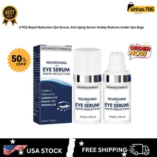 2 PCS Rapid Reduction Eye Serum, Anti Aging Serum Visibly Reduces Under-Eye Bags