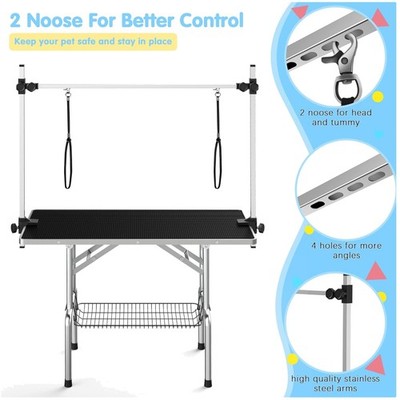 Foldable Pet Grooming Desk 36'' Capacity 330Lb
