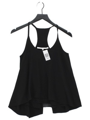 Rachel Roy Damen Top S schwarz Polyester mit Elasthan Basic