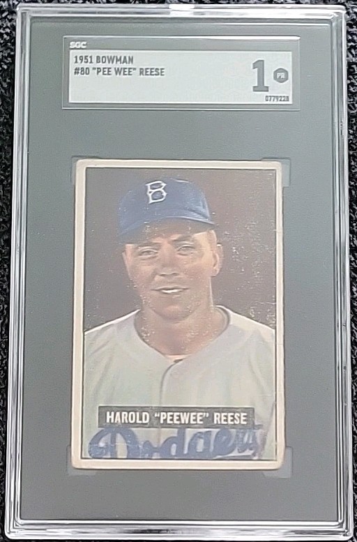 1951 Bowman #80 Pee Wee Reese - SGC 1 HOF DODGERS