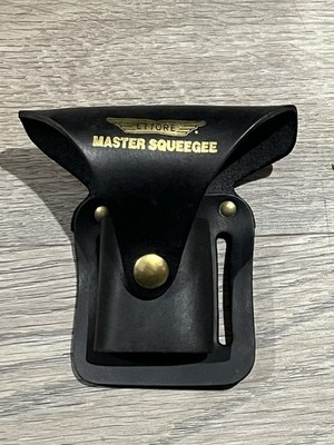 Ettore Single Leather Squeegee Holster for Window Cleaning Washing