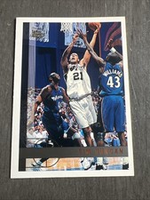 Tim Duncan 1997-98 Topps Rookie Card # 115 Spurs. rookie card picture