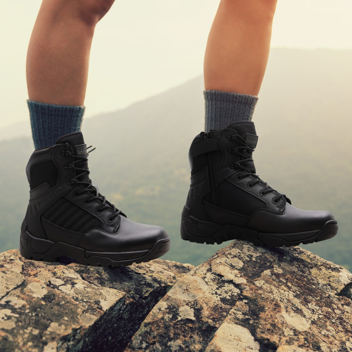 Men's Military Combat Boots Tactical Work Boots Outdoor Side