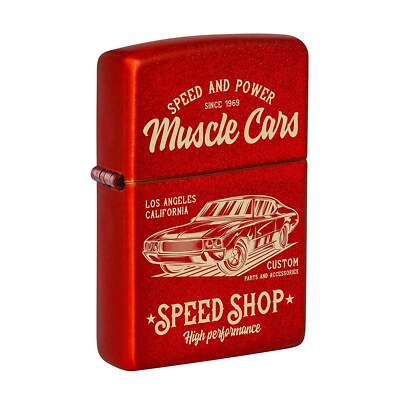 Zippo Pocket Lighter Muscle Car Design Refillable Genuine Windproof Metal 48523
