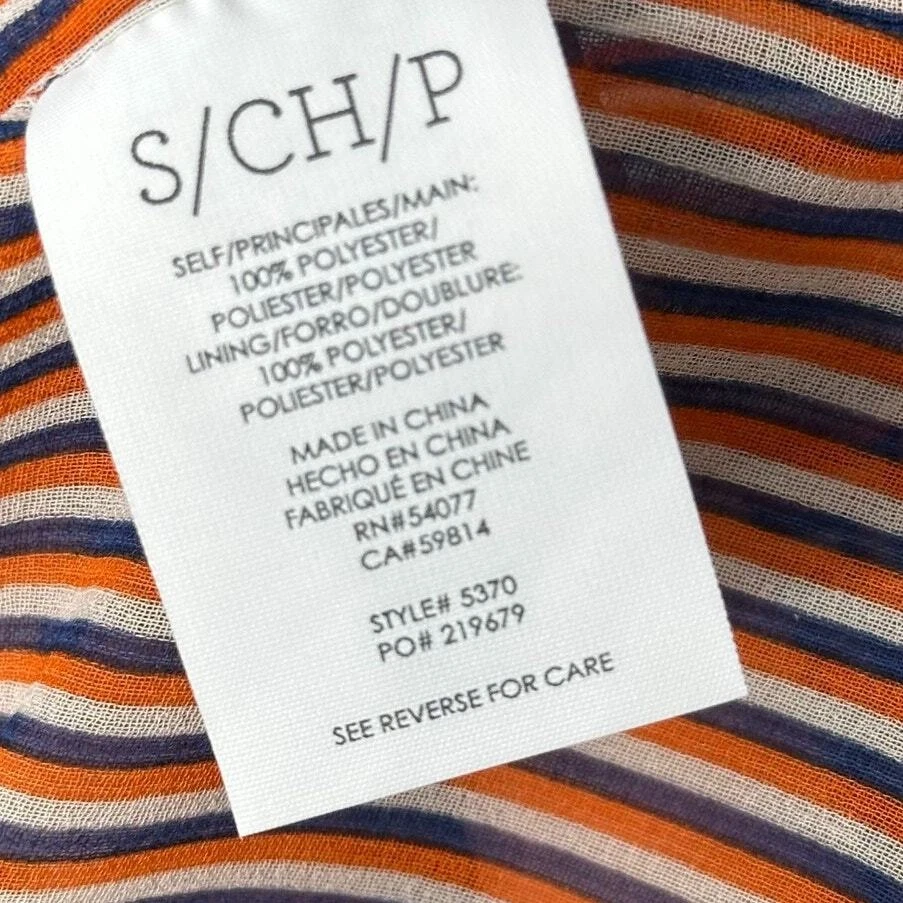 CAbi 5370 Blue Heart Print Button Down Sleeveless Armour Shirt Dress S Duster - Image 4 of 4