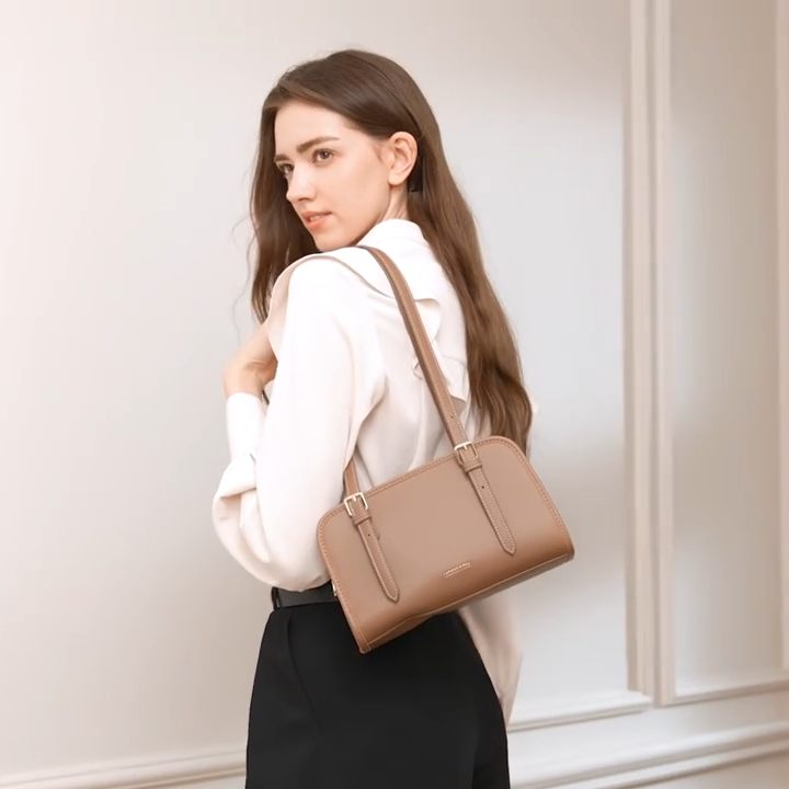 MOSSDOOM Bag Brown Rectangle Shoulder High Capacity For Women