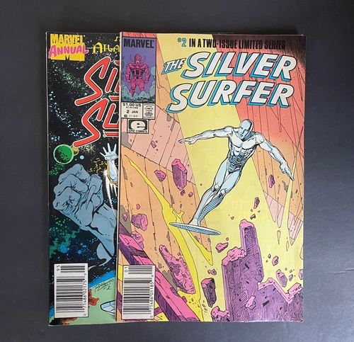Marvel Comics SILVER SURFER ANNUAL (#2) & LIMITED SERIES (#2) vintage comic lot