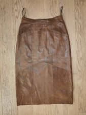 Lederrock Christ 42 Braun Sehr Weich Lang Echtes Leder