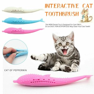 cat self cleaning toothbrush with catnip inside