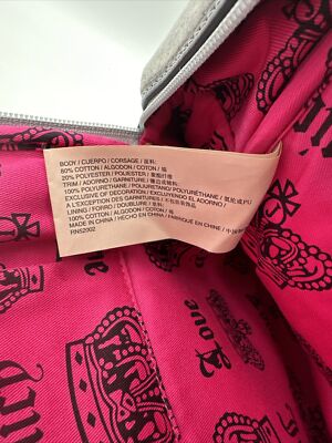 RARE Y2K Velour JUICY COUTURE Full Size Gray Backpack  display picture 3