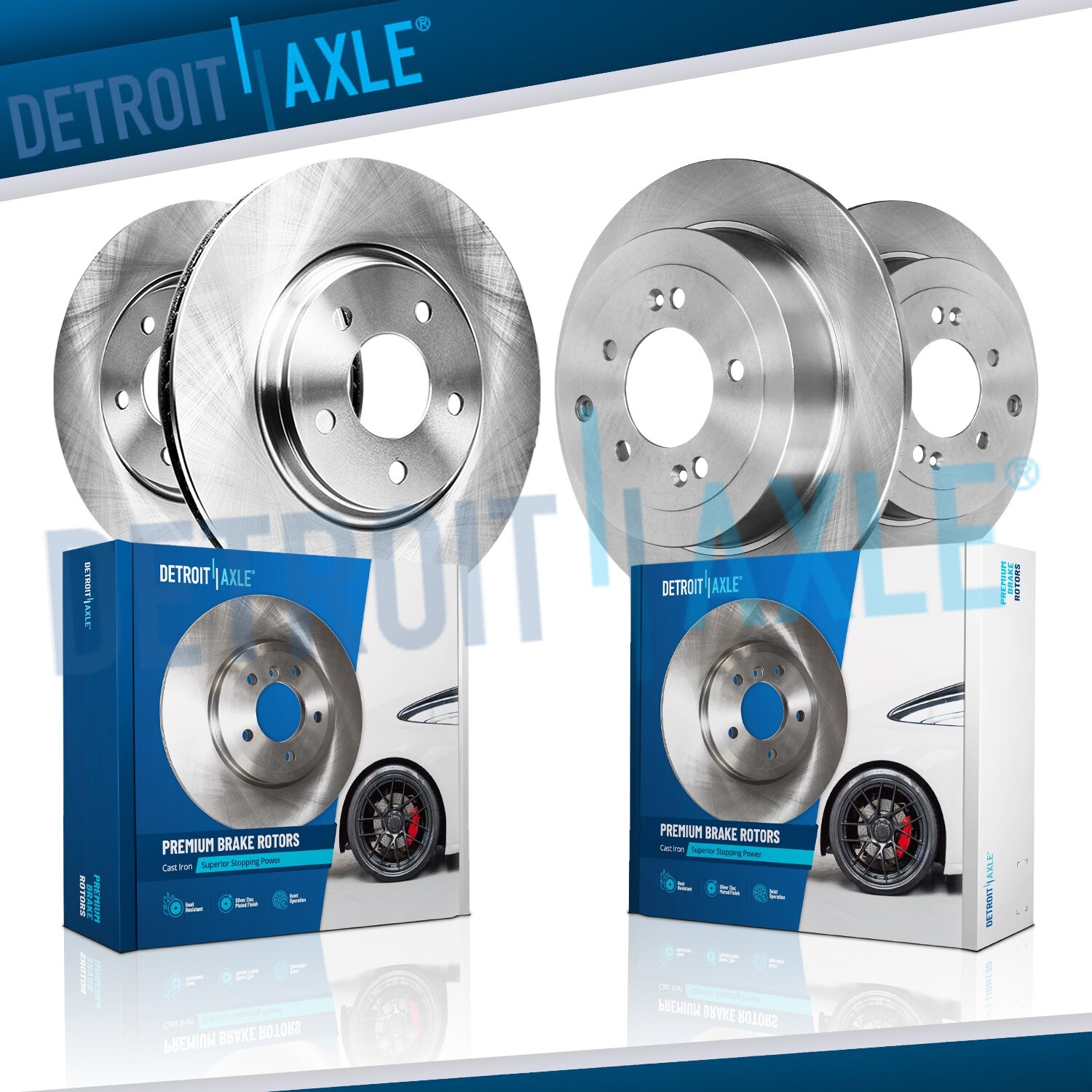 12.00" Front 11.89" Rear Brake Rotors for 2017-2021 Hyundai Tucson Kia Sportage