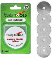 Precision Quilting Tools 60mm Crochet Edge Skip Blades Pack of 5 Cutter/Fiskers