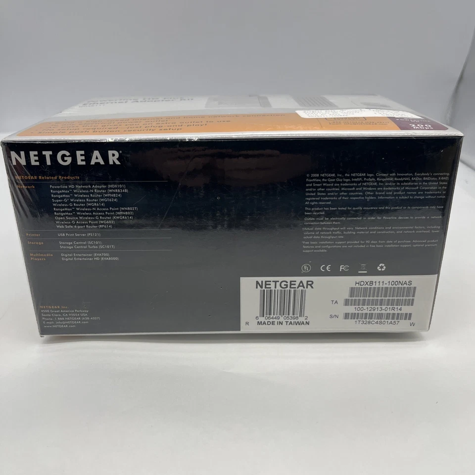 Netgear Power Line HD Plus Ethernet Adapter Kit HDXB111 Sealed. Free Shipping - Image 3 of 4