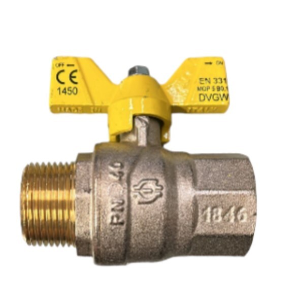 IDRO POINT - RUBINETTO PER GAS A FARFALLA MF 3/4"