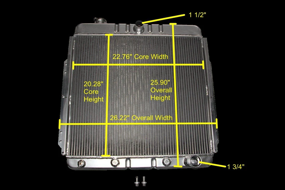 3-рядный алюминиевый радиатор для 1953-1956 54 Ford пикап F100 F250 F350 Chevy - Изображение 2 из 4