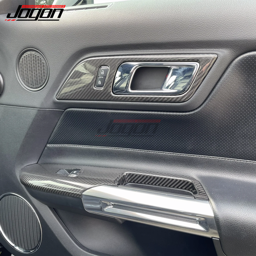 Borde de botón elevador de manija de puerta de carbono para Ford Mustang S550 GT 2015-2023 - Imagen 3 de 11