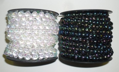 8 MM ACRYLPERLEN AN EINER SCHNUR, HOCHZEITSDEKORATION, TORTENBORTE USW KOSTENLOSER VERSAND