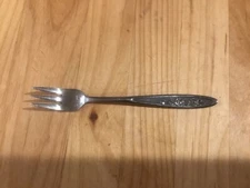 Ekco Eterna Stainless Floral Black Accents COUNTRY GARDEN Cocktail FORK 5 5/8"