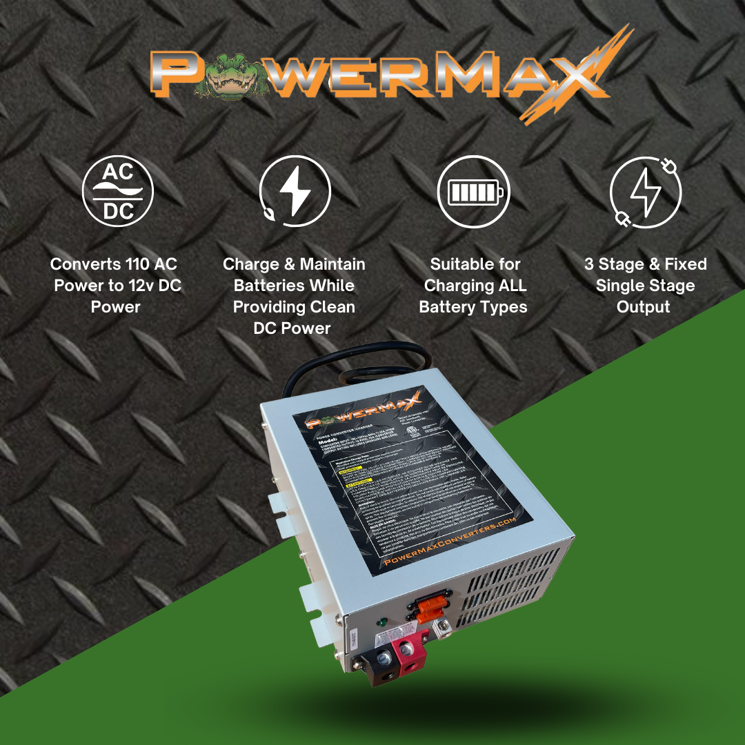 PowerMax 35 Amp RV Converter 12V Battery Charger Power Supply eBay