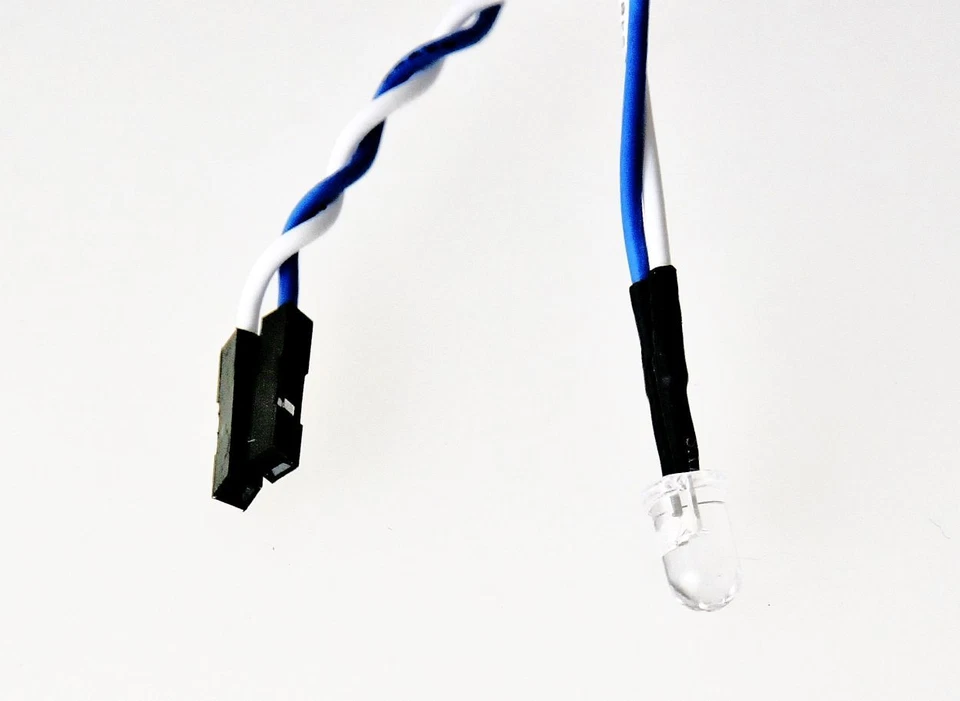 InLine® HDD Power LED Conector Placa Base Azul 5mm 0.8m Case Modding Carcasa PC