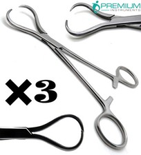 3&times; Lewin Holding Forceps 7" Serrated Orthopedic Clamp Surgical Instruments