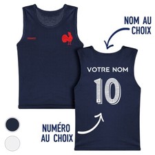 Chasuble équipe de France rugby 2026 personnalisable maillot dossard enfant