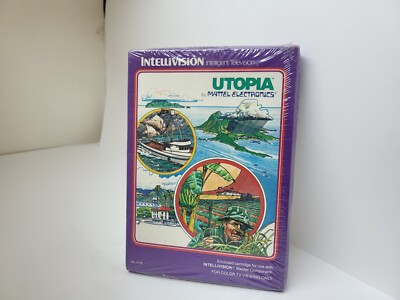 NEW W/CREASED BOX UTOPIA GATEFOLD STORYBOOK EDITION GAME FOR INTELLIVISION #G73