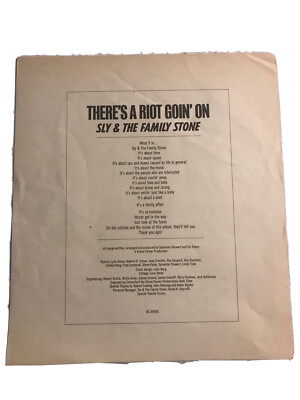 Sly & The Family Stone There's A Riot Goin' On Vinyl LP KE 30986