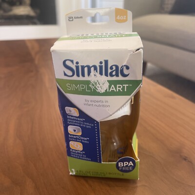 NEW SIMILAC SIMPLY SMART 4 Oz BABY BOTTLE BPA FREE RARE NIP NEW Box Has Wear :) 