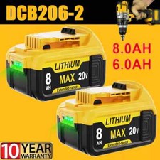 2 1Pack 20V DCB201 For Dewalt 20 Volt Max Lithium Battery DCB203 DCB207 DCB206-2