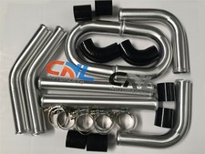 2.5" 64mm Aluminum Universal Intercooler Turbo Piping pipe + Black hose kits new