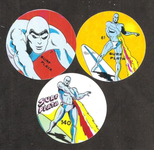 Pegatinas Silver Surfer 1983 Marvel Super Heroes Reyauca Venezuela - Imagen 1 de 4