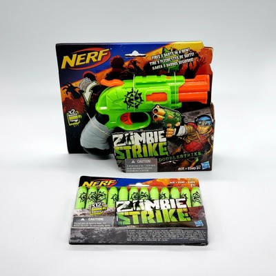 Nerf Zombie Strike Doublestrike Blaster + Bonus 12 Pack Darts A6562 BRAND NEW | eBay